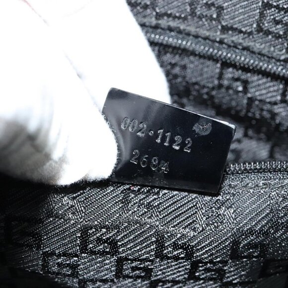 GUCCI Tote Bag Canvas Leather Gray Black Silver 002 1122 Auth bs23009 - Picture 11 of 15